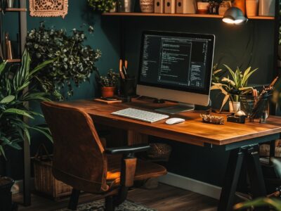 botanical dark aesthetic workspace moody nature inspired printable