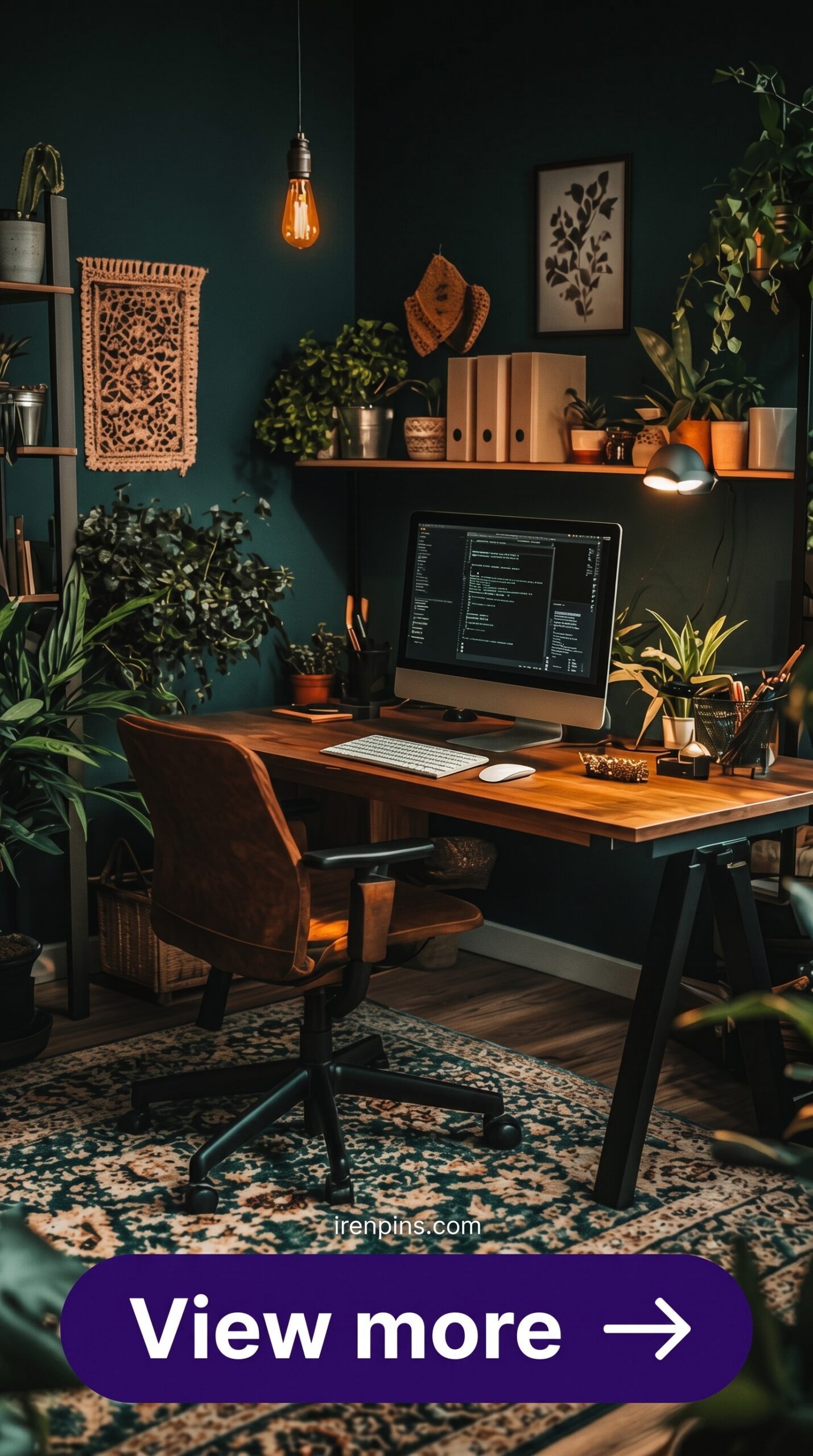 botanical dark aesthetic workspace moody nature inspired printable