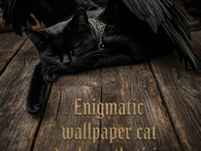 wallpaper cat dark aesthetic digital art