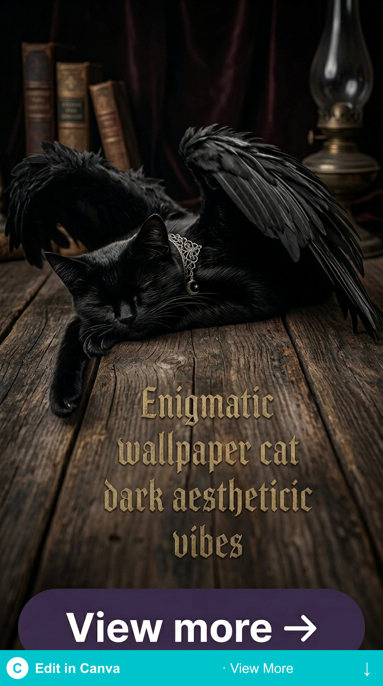 wallpaper cat dark aesthetic black cat botanical moody art