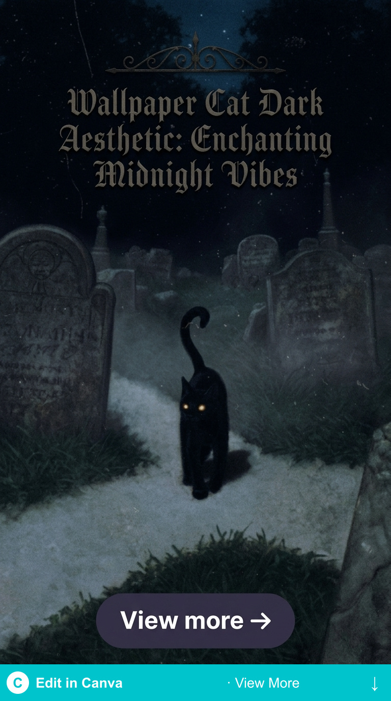 wallpaper cat dark aesthetic forest witchcore art