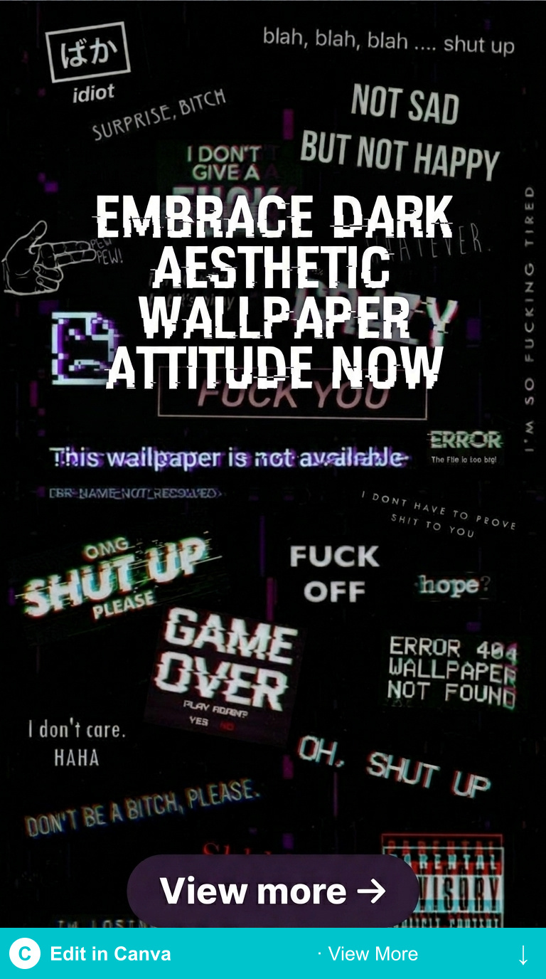 dark aesthetic wallpaper attitude art