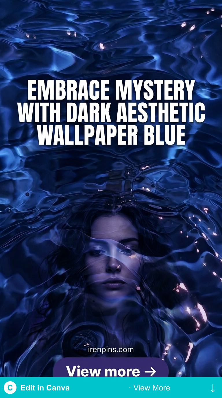 dark aesthetic wallpaper blue water ripples enigmatic digital art