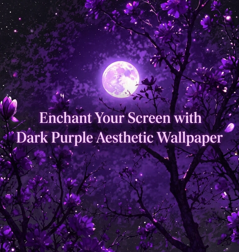 dark purple aesthetic wallpaper mystical moody digital art