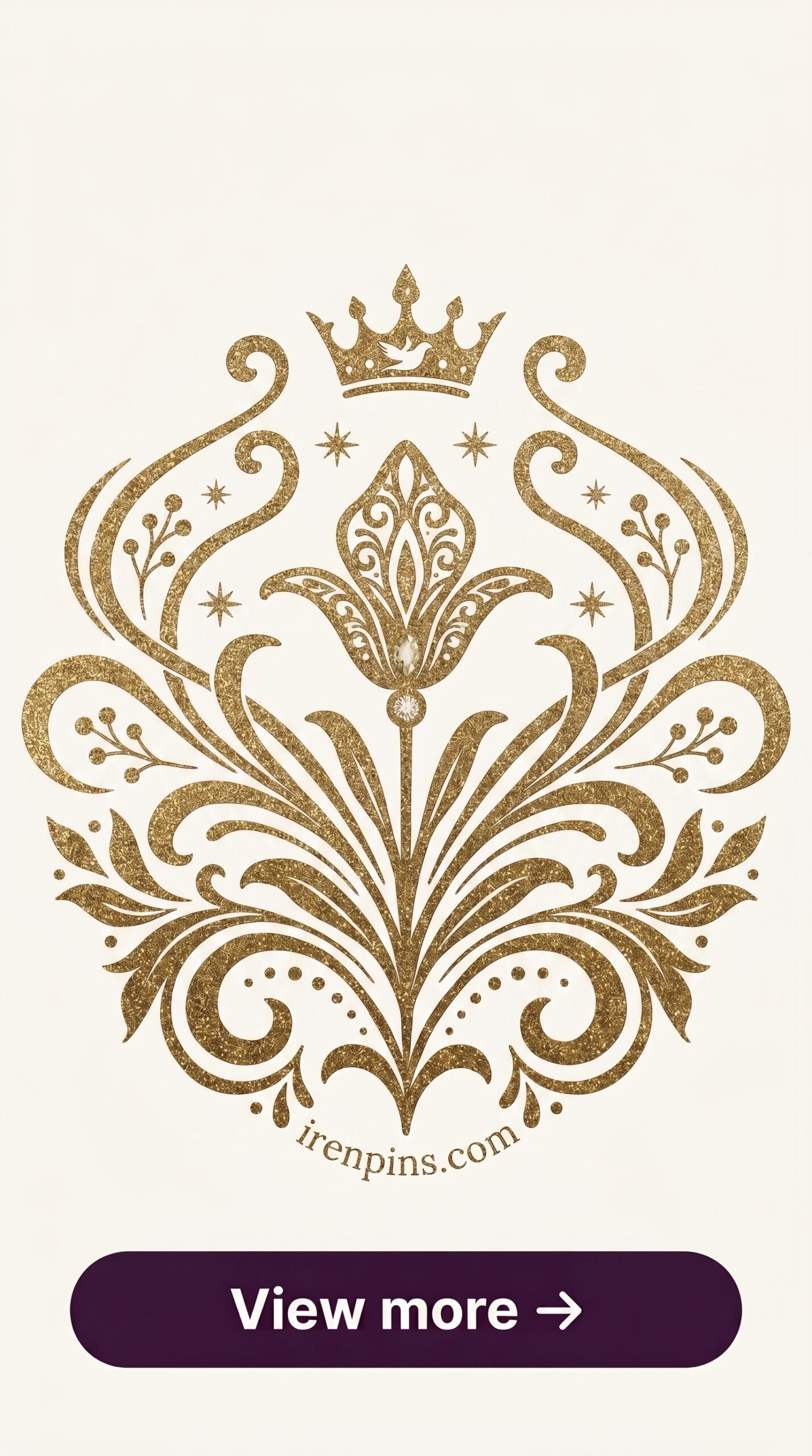 folk flower design ornate pattern white background SVG printable editable