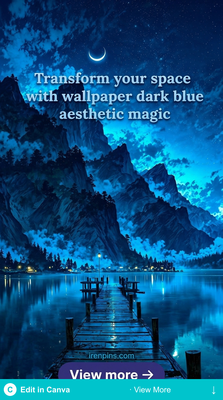 wallpaper dark blue aesthetic celestial moon stars