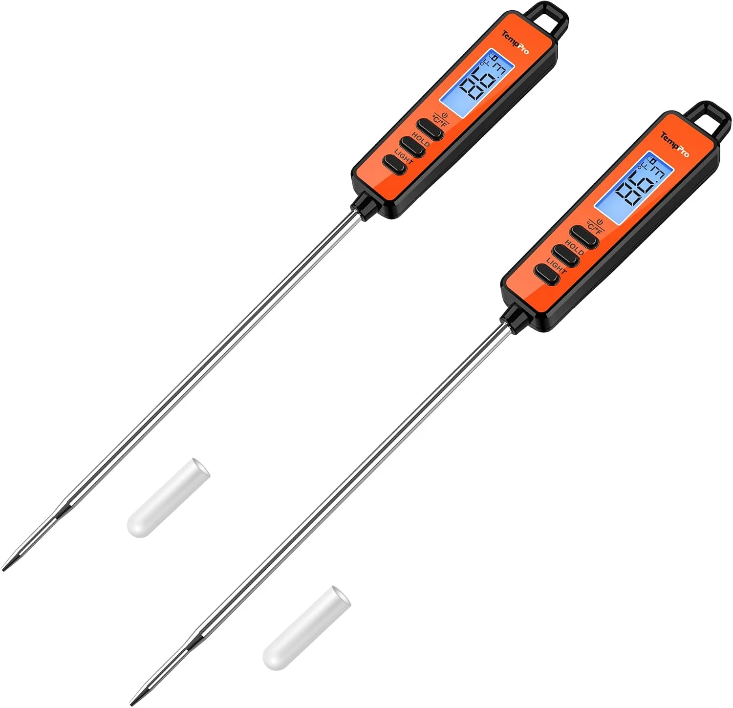 Digital instant-read meat thermometer, two pack