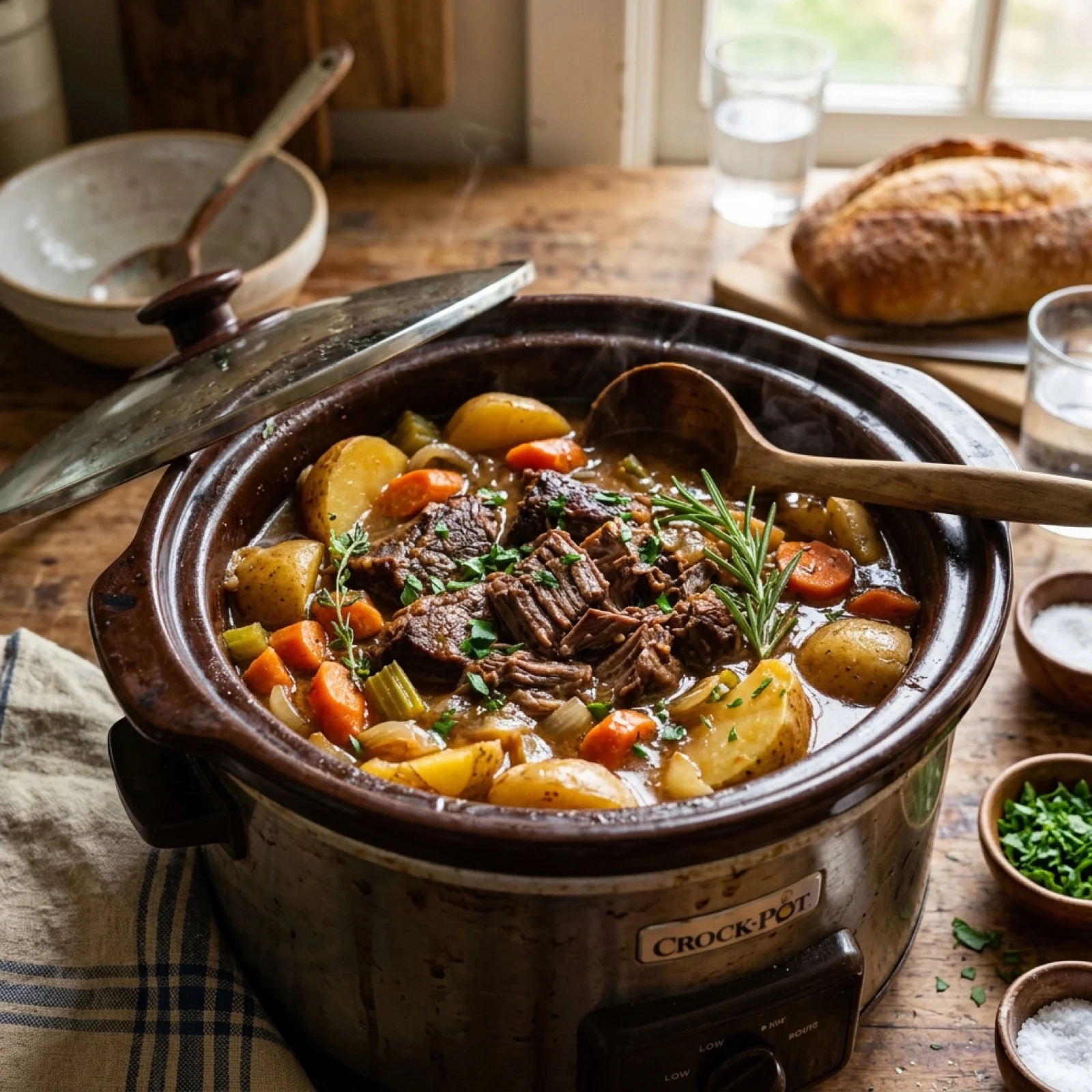 Classic Crockpot Beef Pot Roast with Potatoes and Carrots