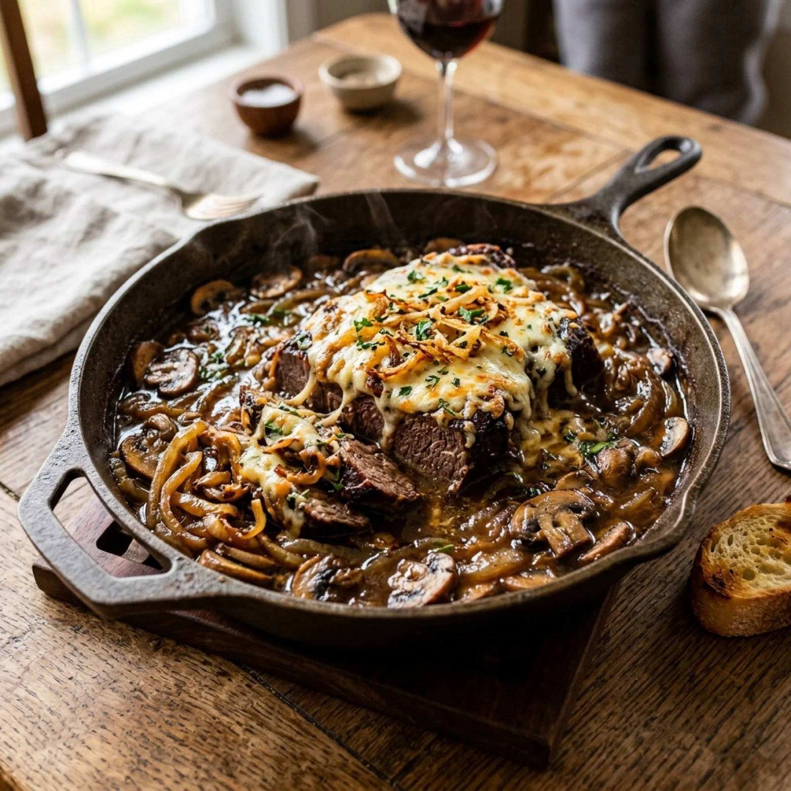 French Onion and Mushroom Roast