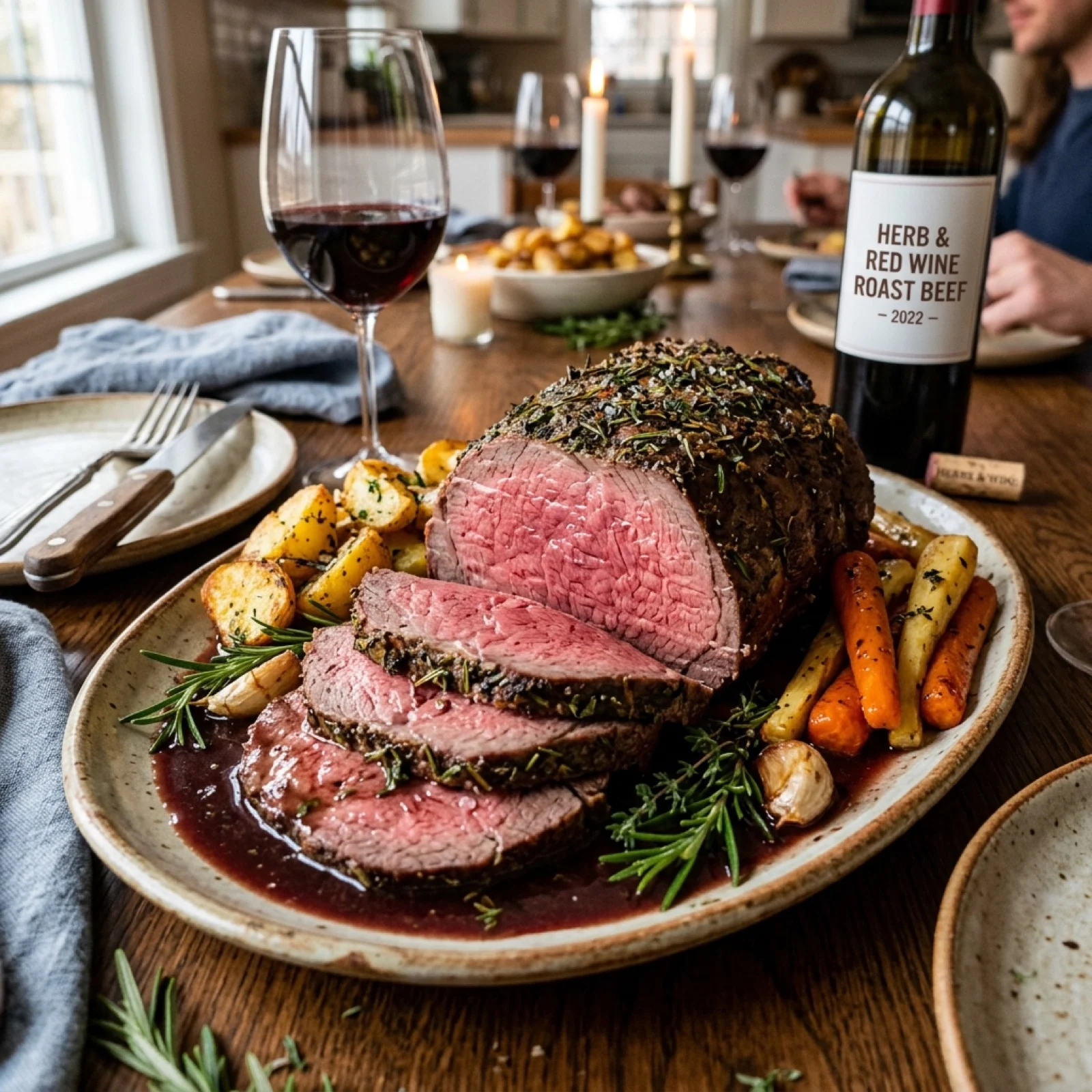 Red Wine and Herb Roast Beef